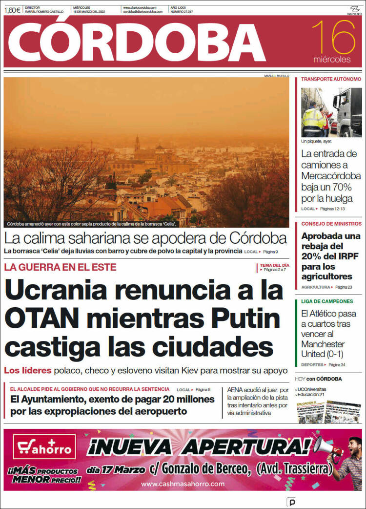 Portada de Diario de Córdoba (España)