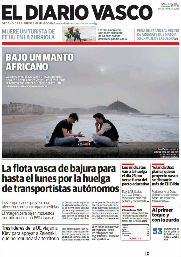 Portada de Diario Vasco (Espa&ntilde;a)