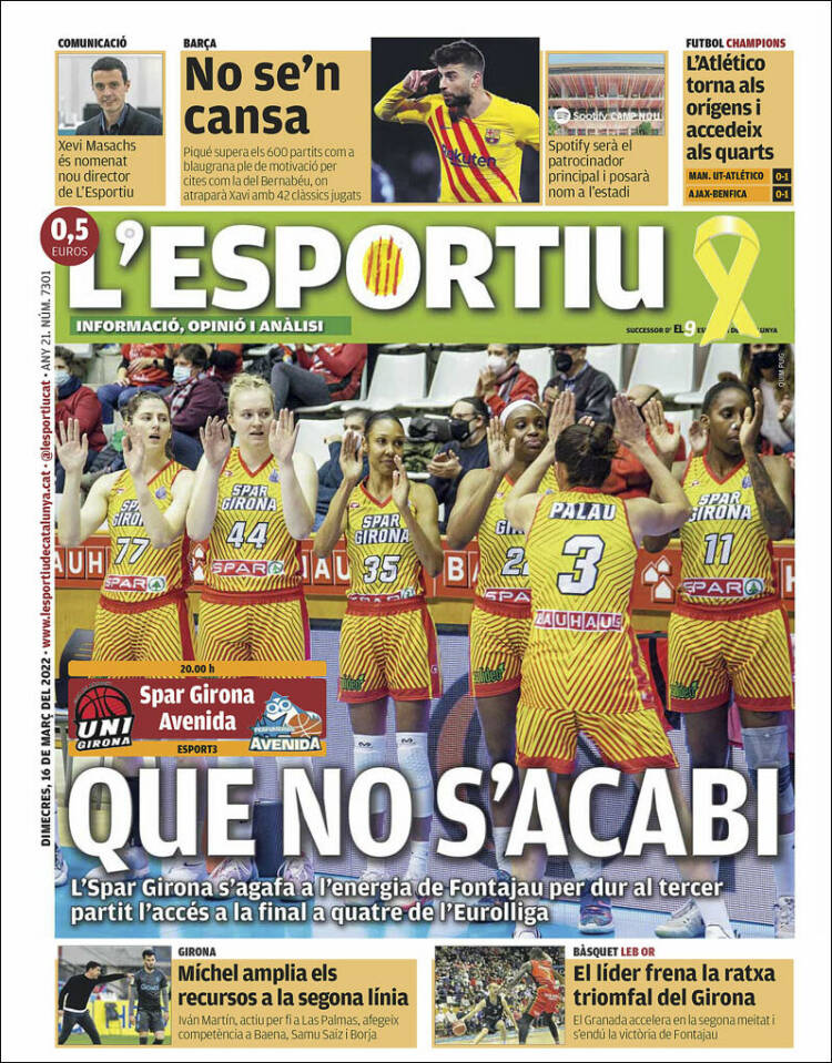 Portada de L'Esportiu : Girona (España)