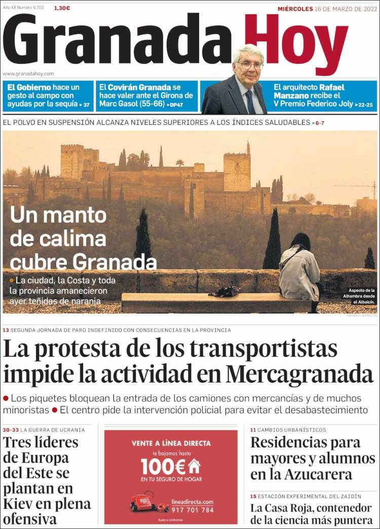 Portada de Granada Hoy (España)