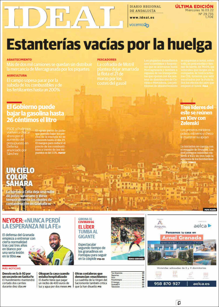 Portada de Ideal (Spain)