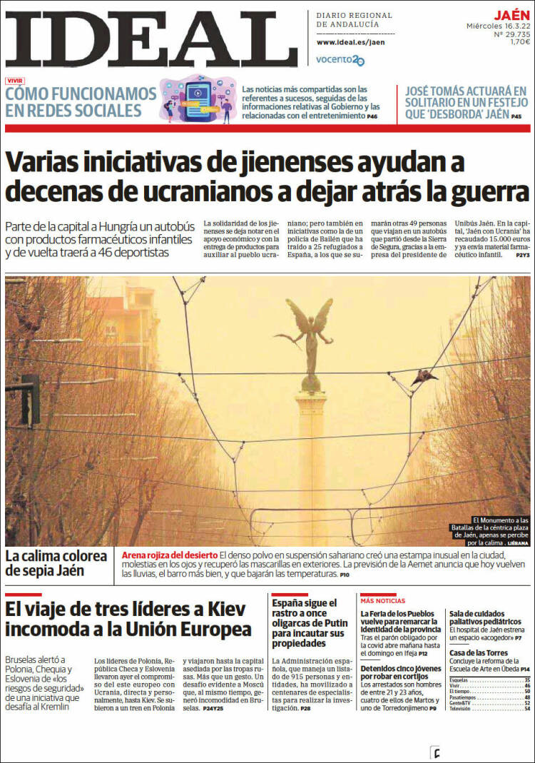 Portada de El Ideal de Jaén (España)