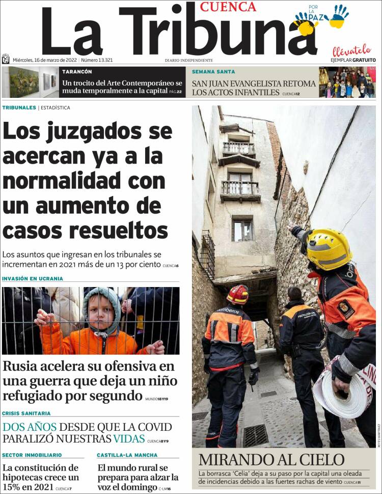 Portada de La Tribuna de Cuenca (Espa&ntilde;a)