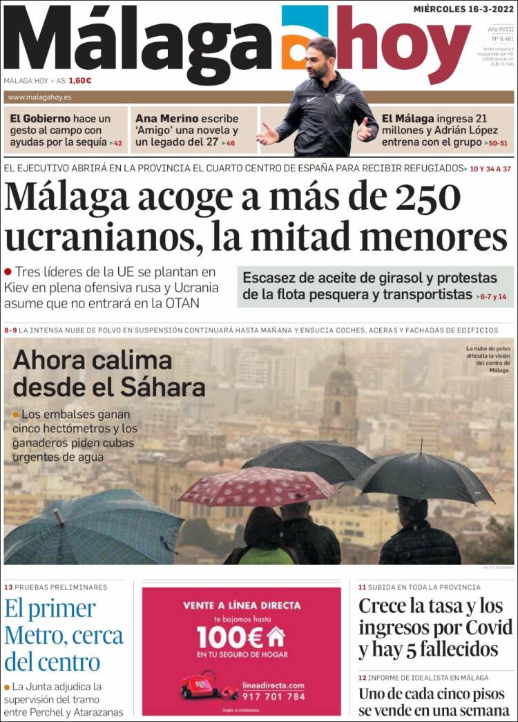 Portada de Málaga Hoy (España)