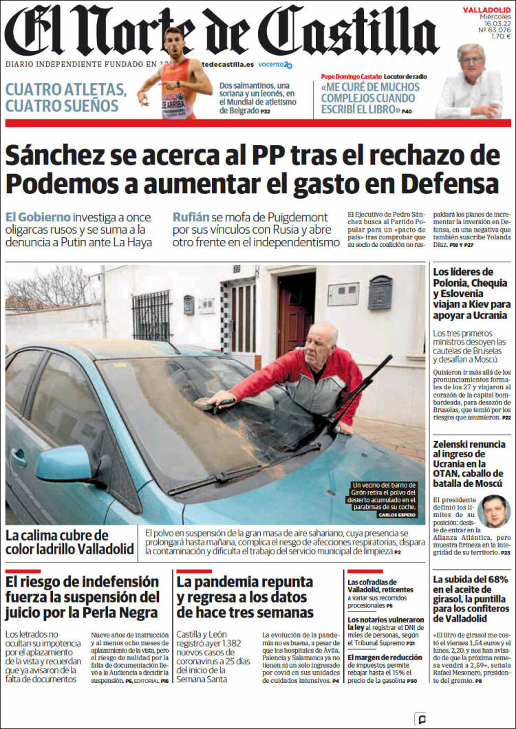 Portada de Norte de Castilla - Valladolid (Espa&ntilde;a)