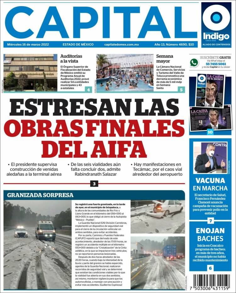 Portada de Capital México (Mexico)