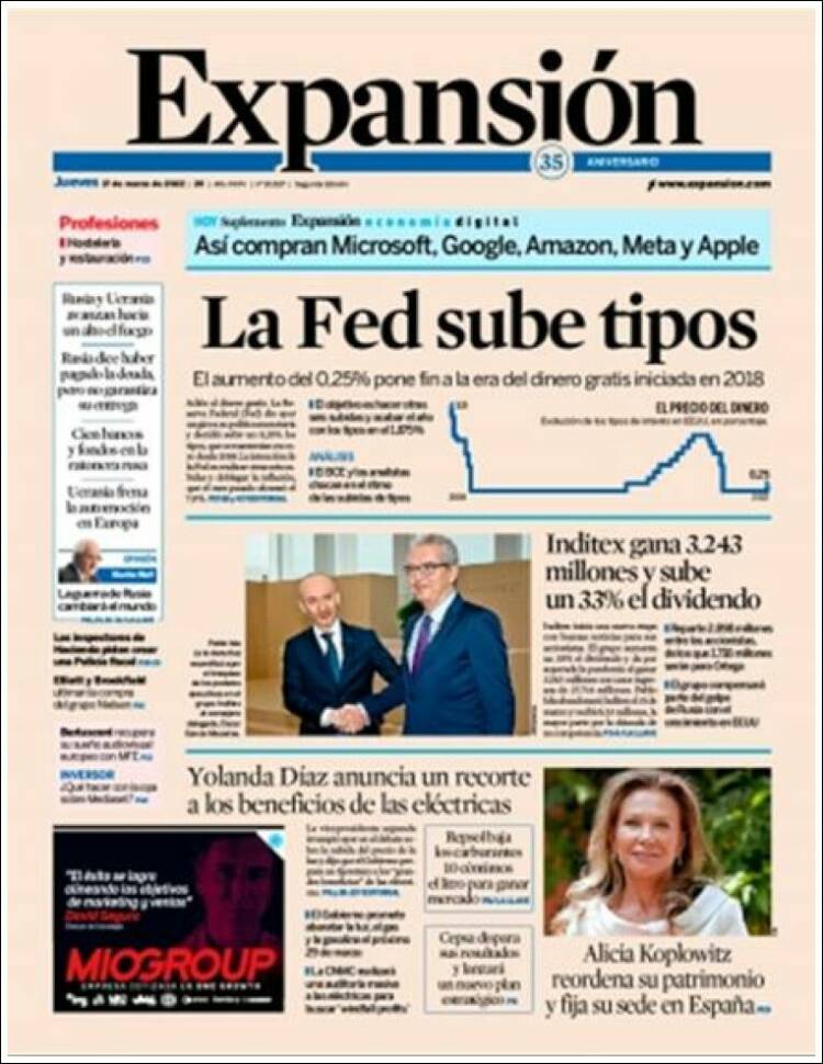 Portada de Expansión (Espa&ntilde;a)