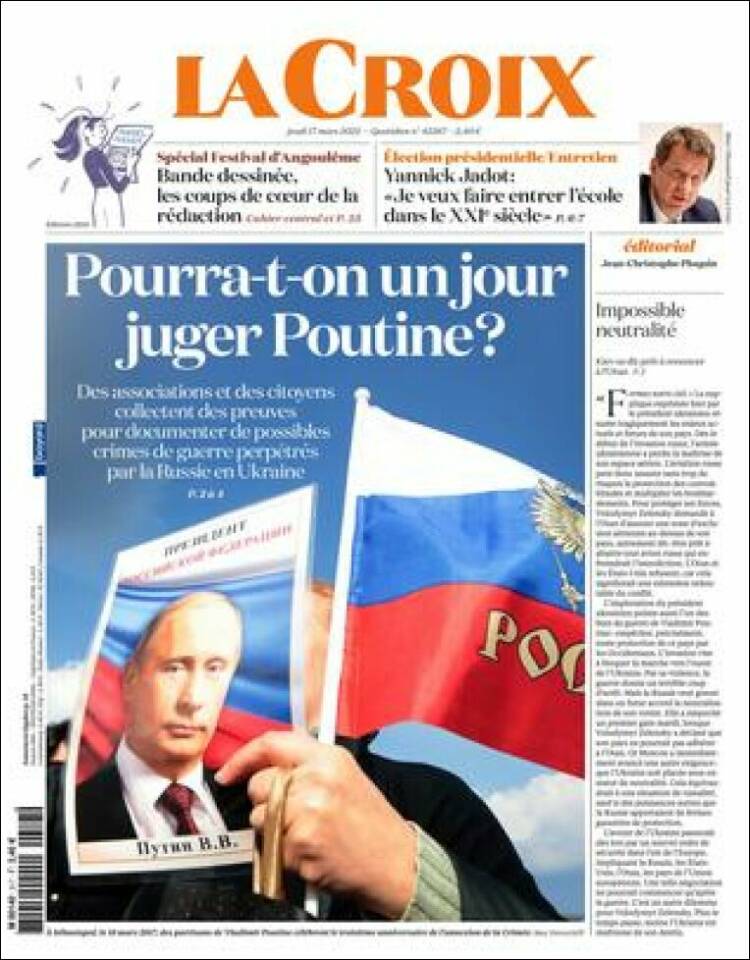 Portada de La Croix (Francia)