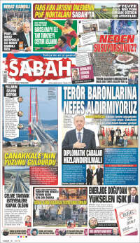 Portada de Sabah (Turquía)
