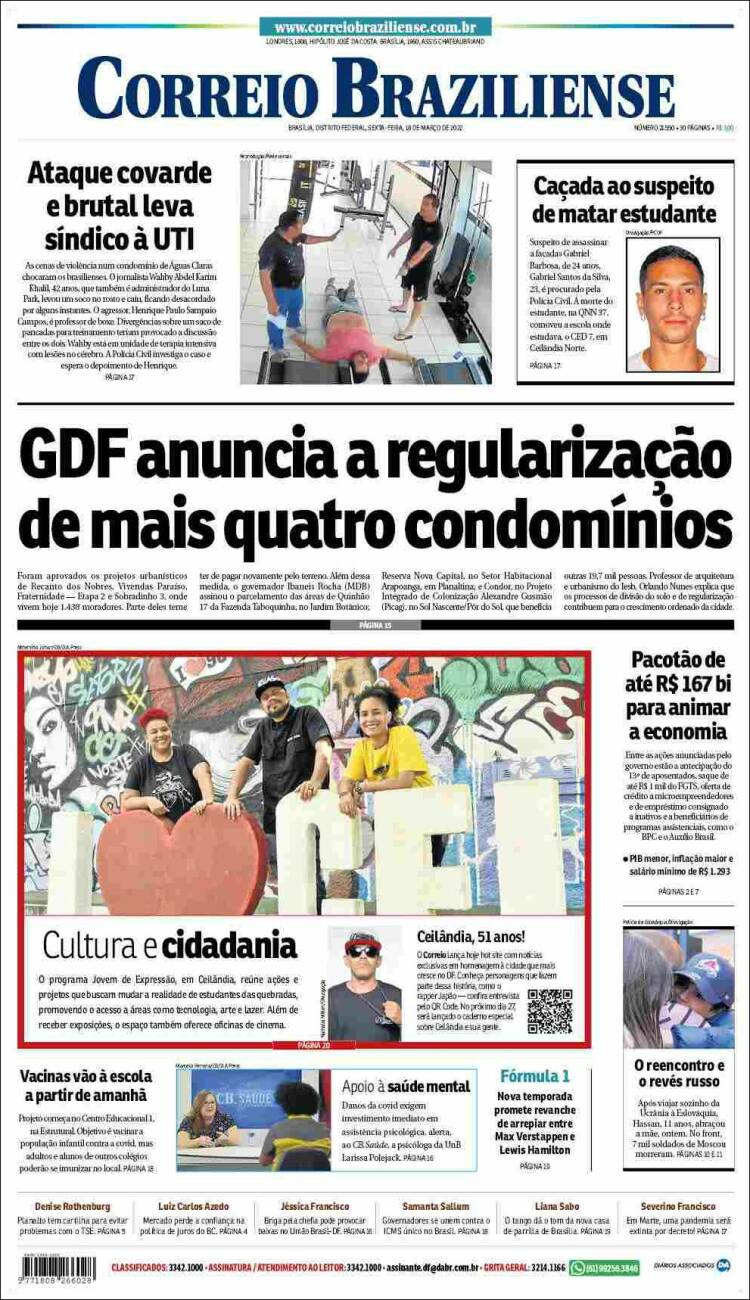 Portada de Correio Braziliense (Br&eacute;sil)