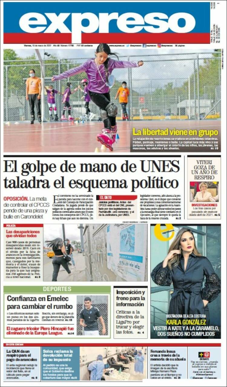 Portada de Expreso (Ecuador)