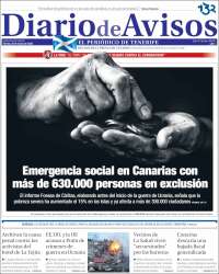 Portada de Diarios de Avisos (España)