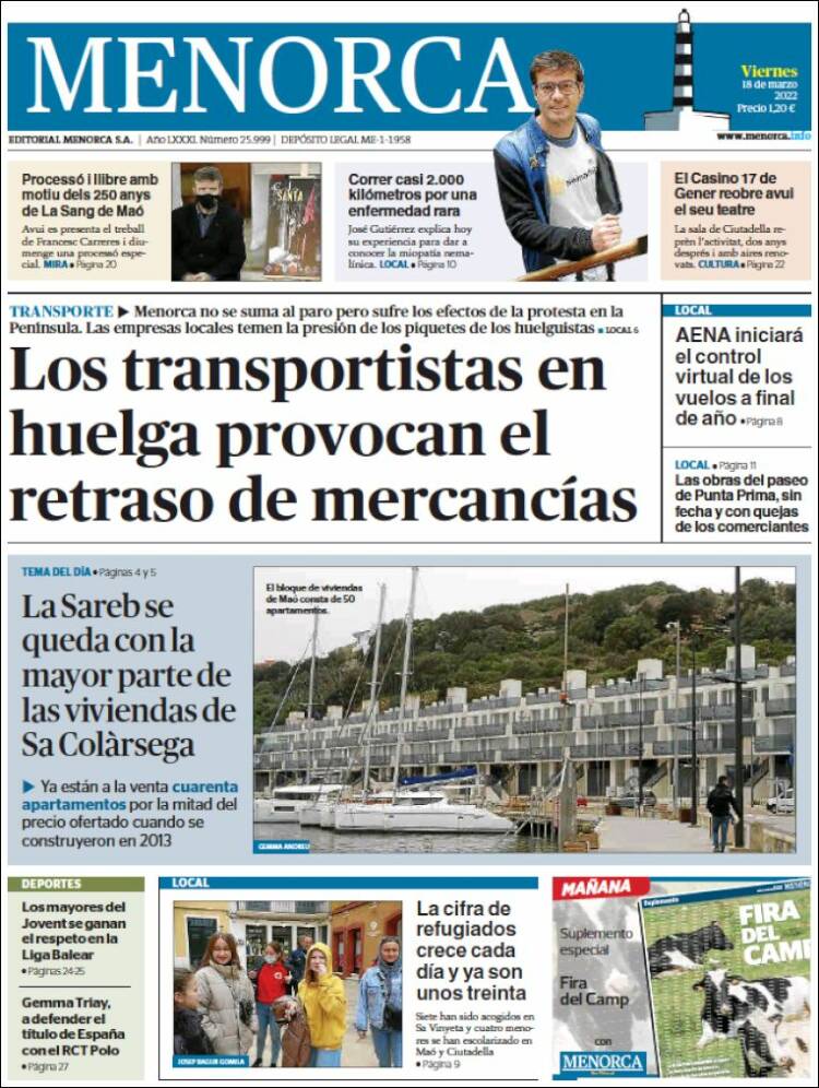 Portada de Menorca - Diario Insular (España)