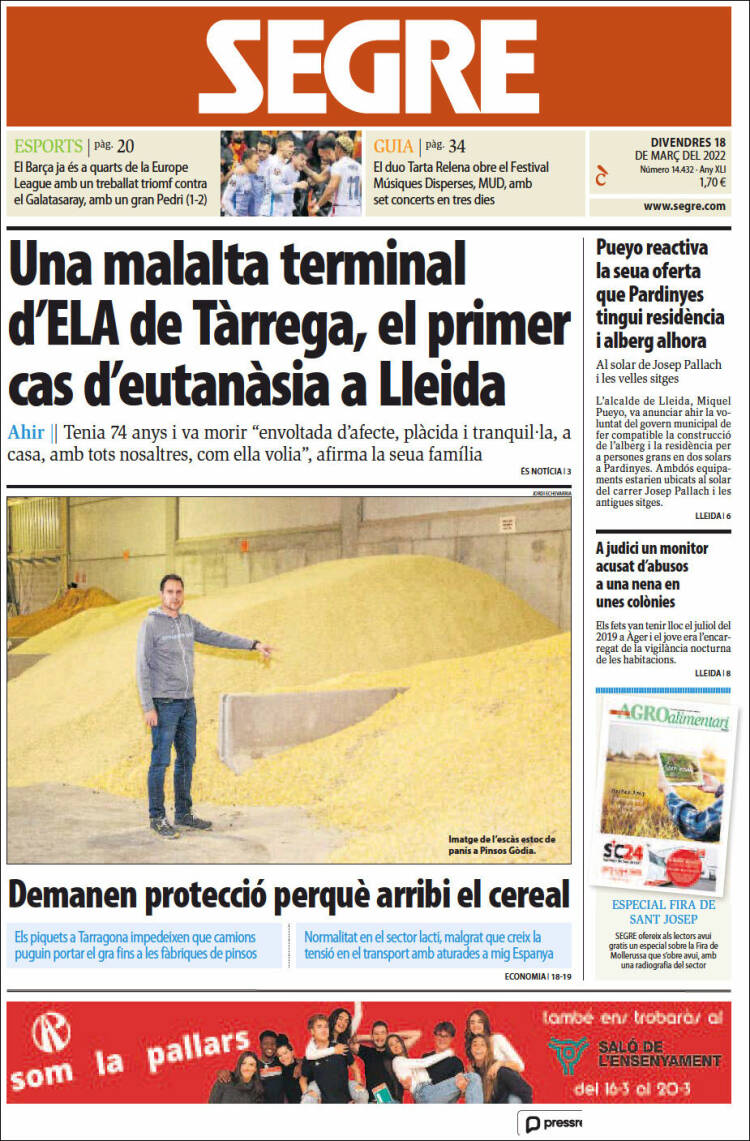 Portada de Segre (España)