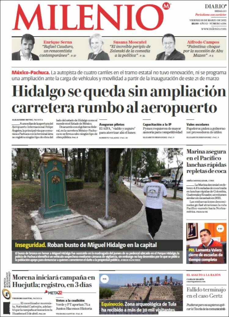 Portada de Milenio de Hidalgo (Mexique)