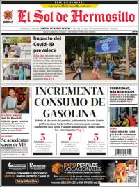 Portada de El Sol de Hermosillo (Mexique)