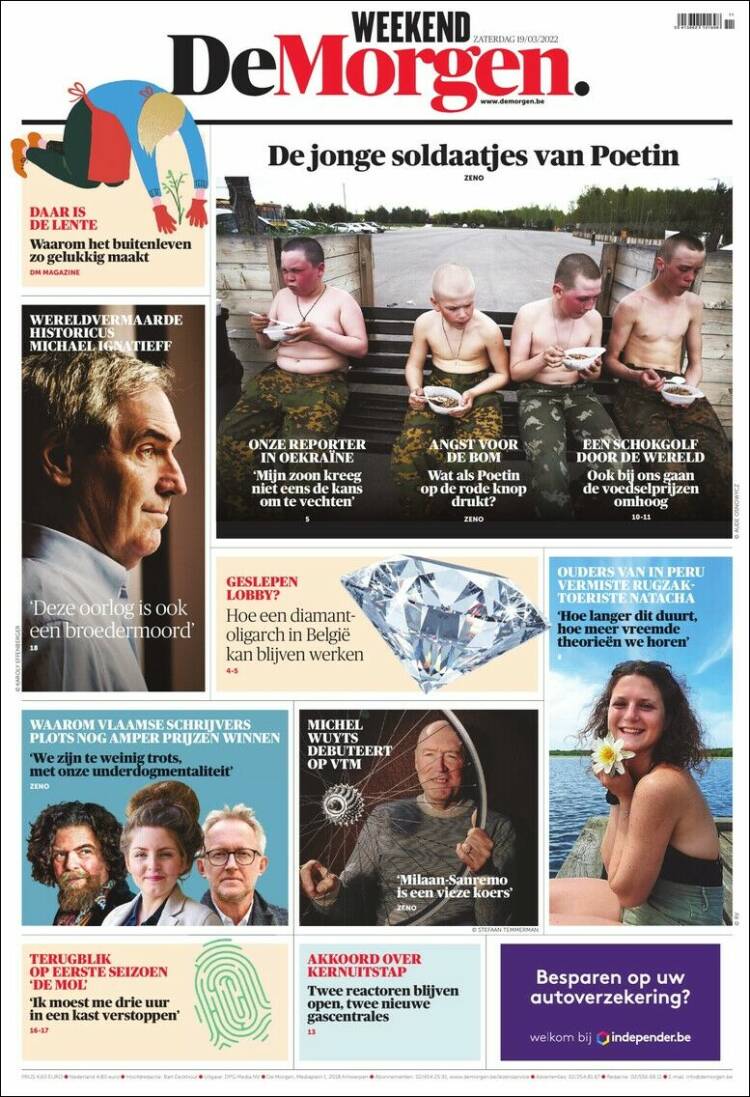 Portada de De Morgen (B&eacute;lgica)