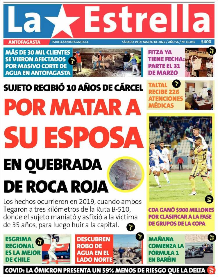 Portada de La Estrella del Norte (Chile)