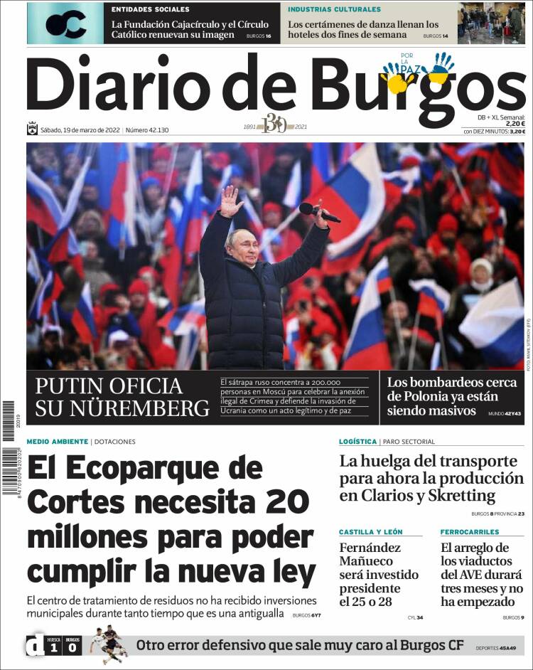 Portada de Diario de Burgos (Espa&ntilde;a)