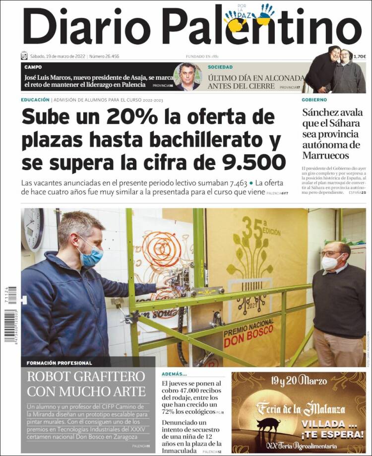 Portada de Diario Palentino (Espa&ntilde;a)
