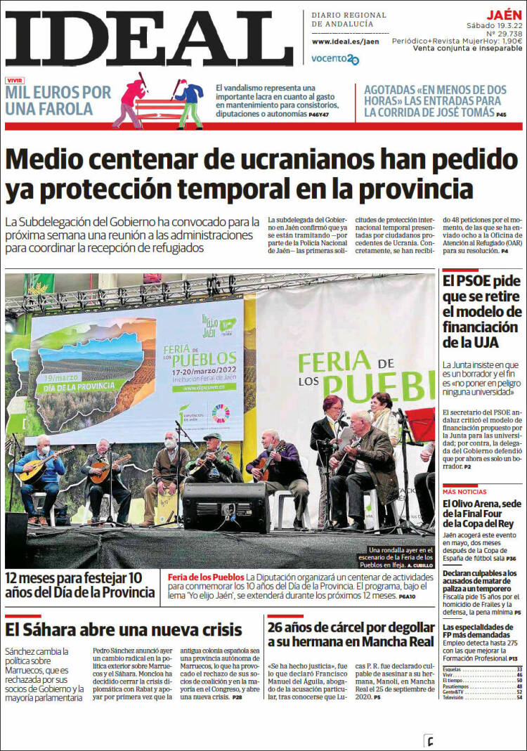 Portada de El Ideal de Jaén (Espa&ntilde;a)