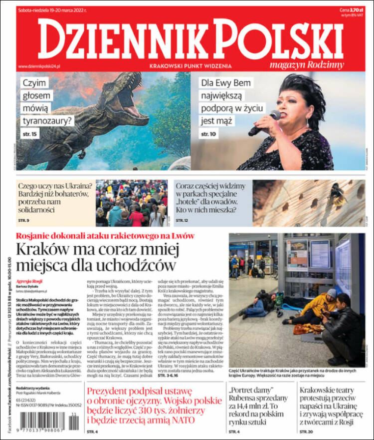 Portada de Dziennik (Polonia)