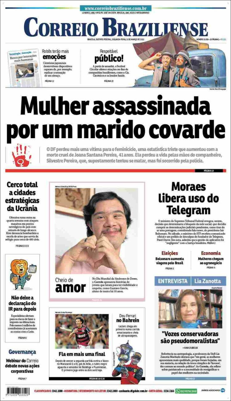 Portada de Correio Braziliense (Brasil)