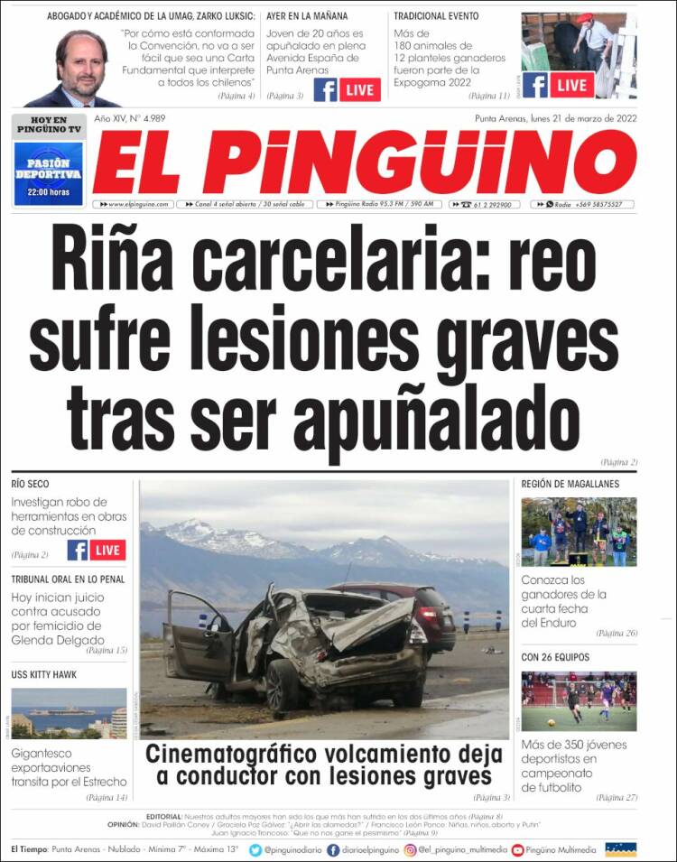 Portada de El Pingüino (Chile)