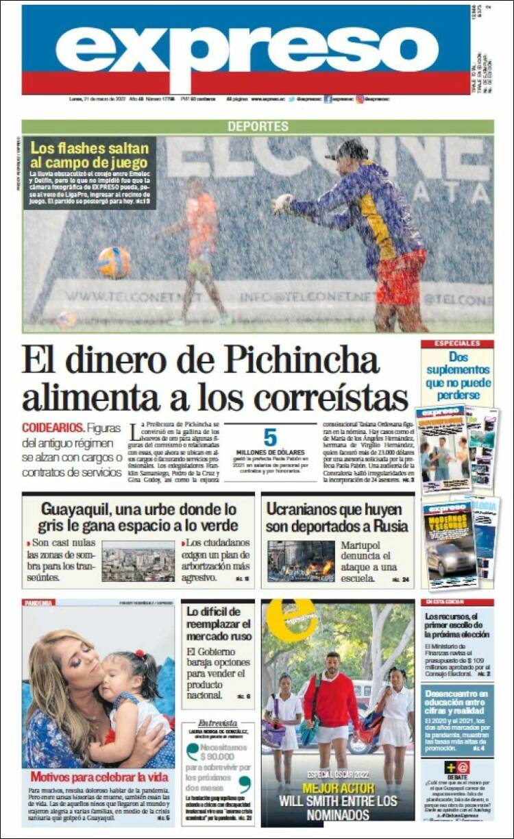 Portada de Expreso (Ecuador)