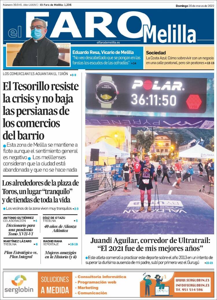 Portada de El Faro de Melilla (Espa&ntilde;a)