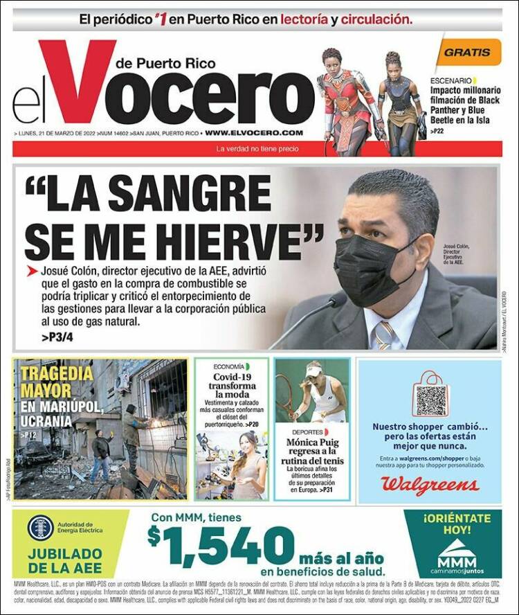 Portada de Vocero (Puerto Rico)
