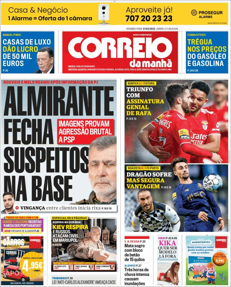 Portada de Correio da Manhã (Portugal)
