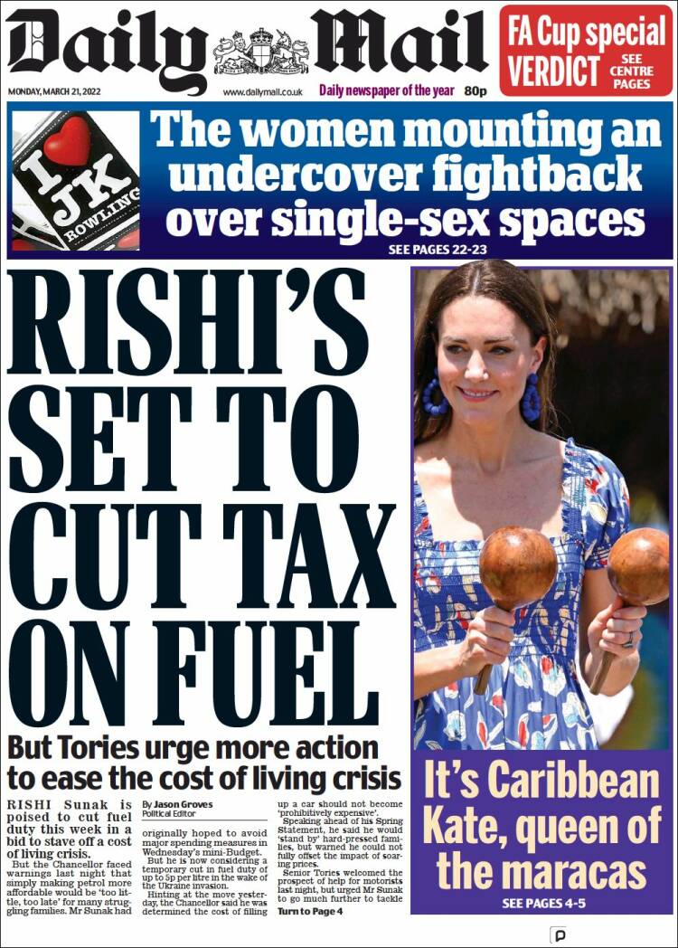 Portada de Daily Mail (United Kingdom)