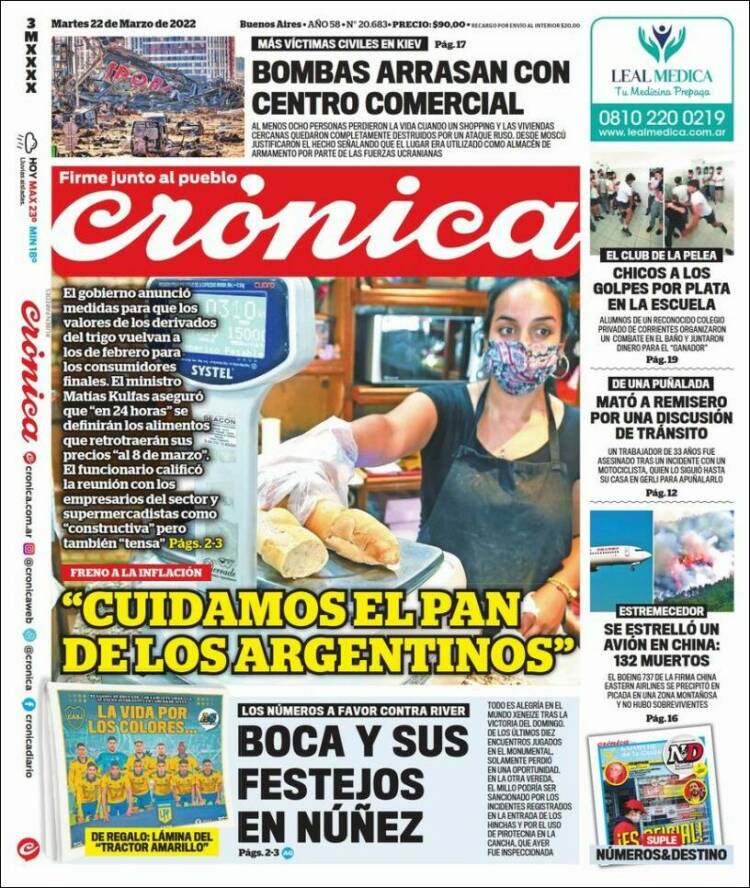 Portada de Diario El Libertador (Argentina)