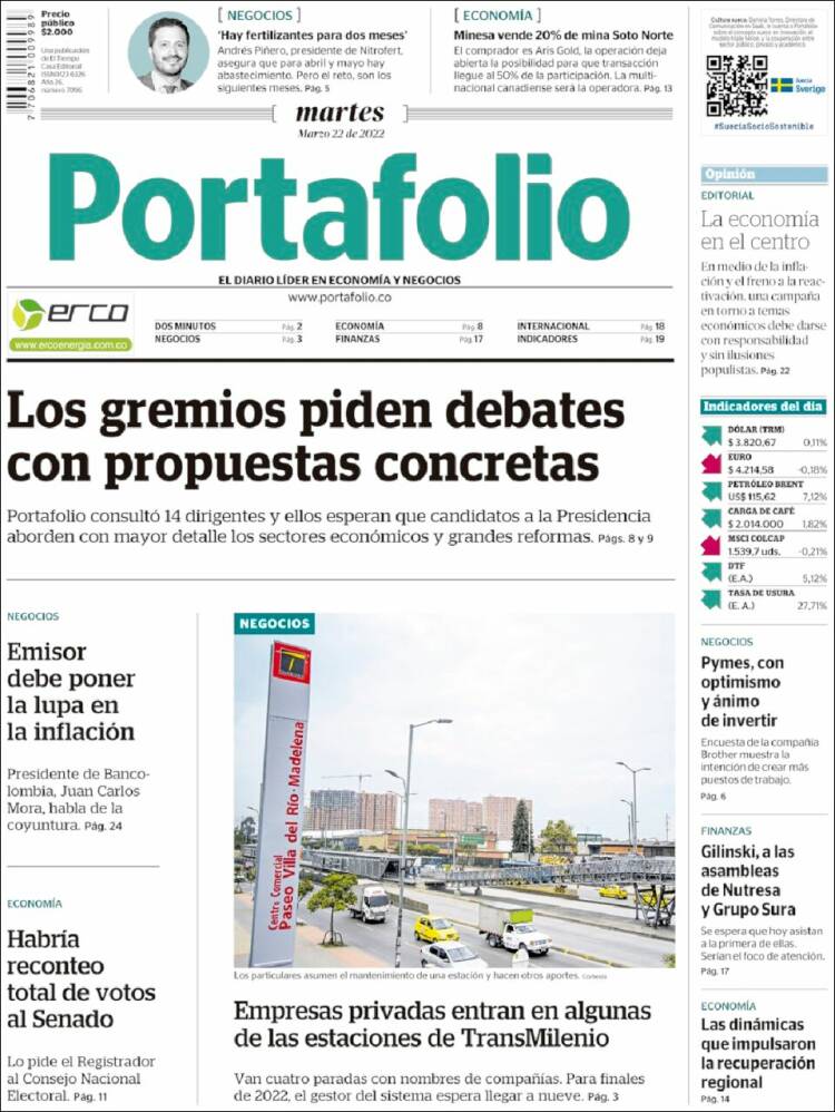 Portada de Portafolio (Colombia)