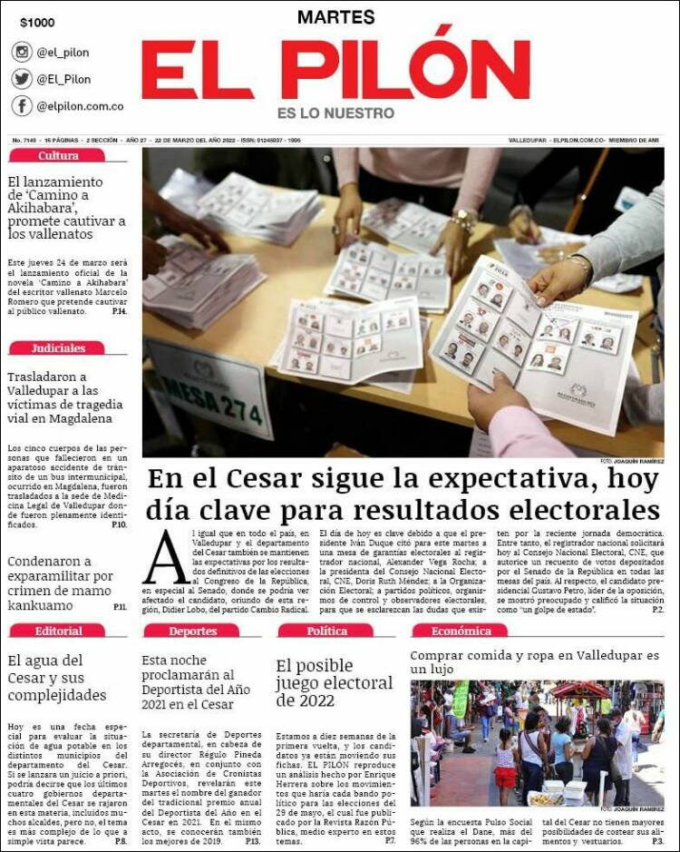 Portada de El Pilón (Colombia)
