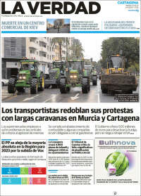 Portada de La Verdad de Cartagena (España)