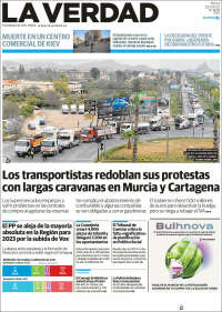 Portada de La Verdad de Murcia (España)
