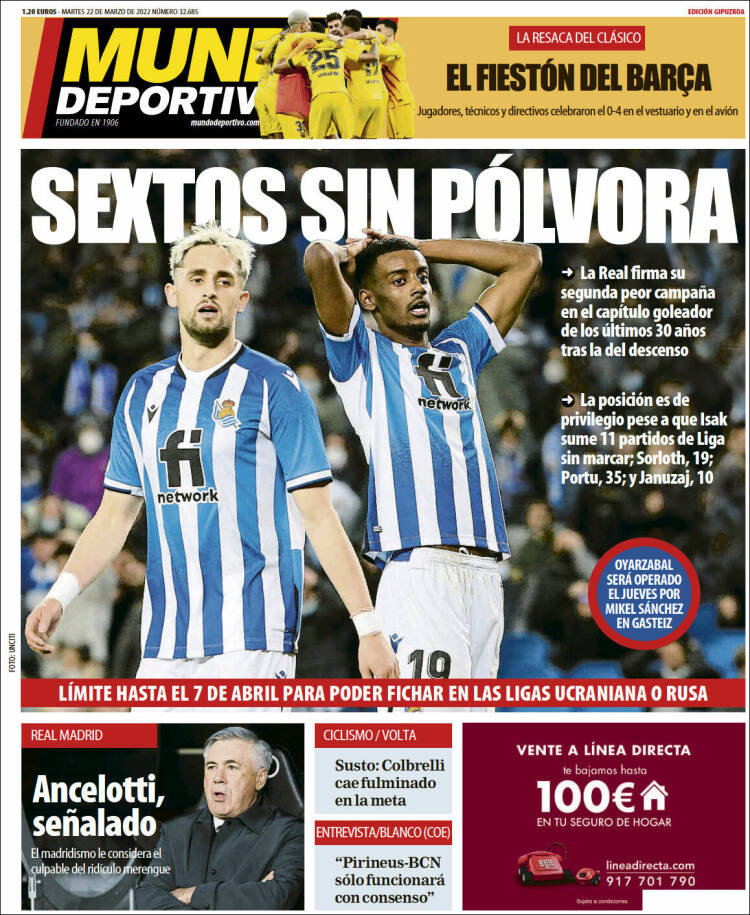 Portada de Mundo Deportivo Gipuzkoa (España)