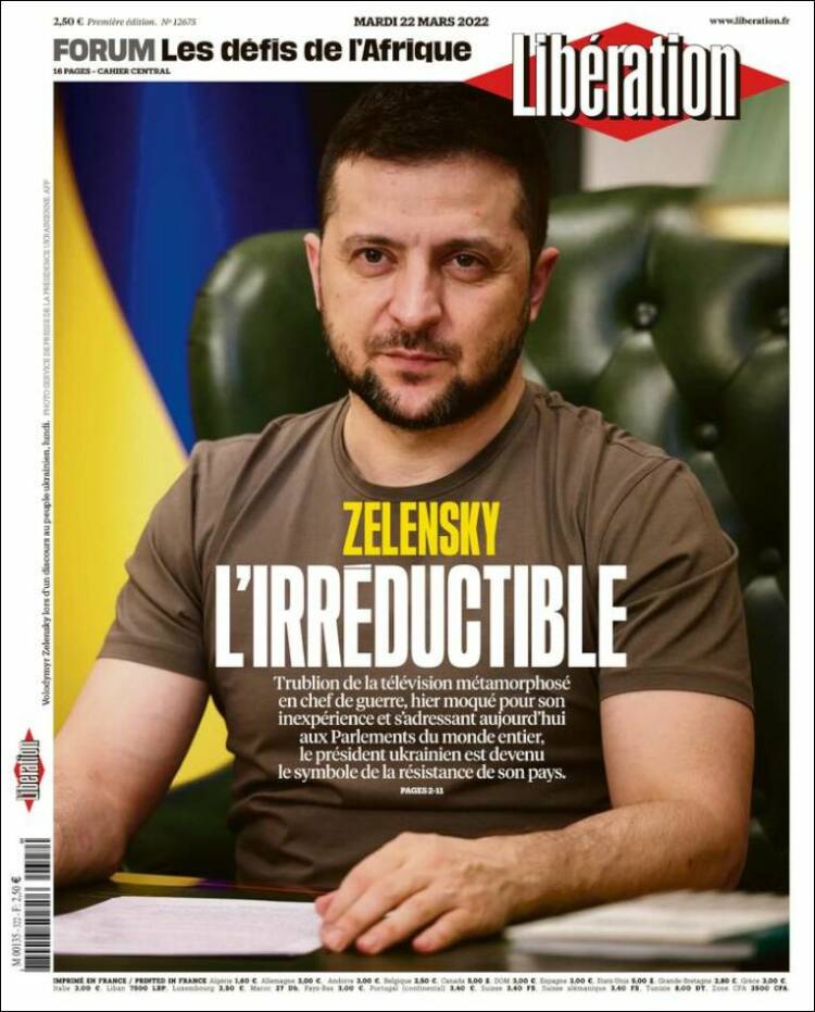 Portada de Libération (Francia)