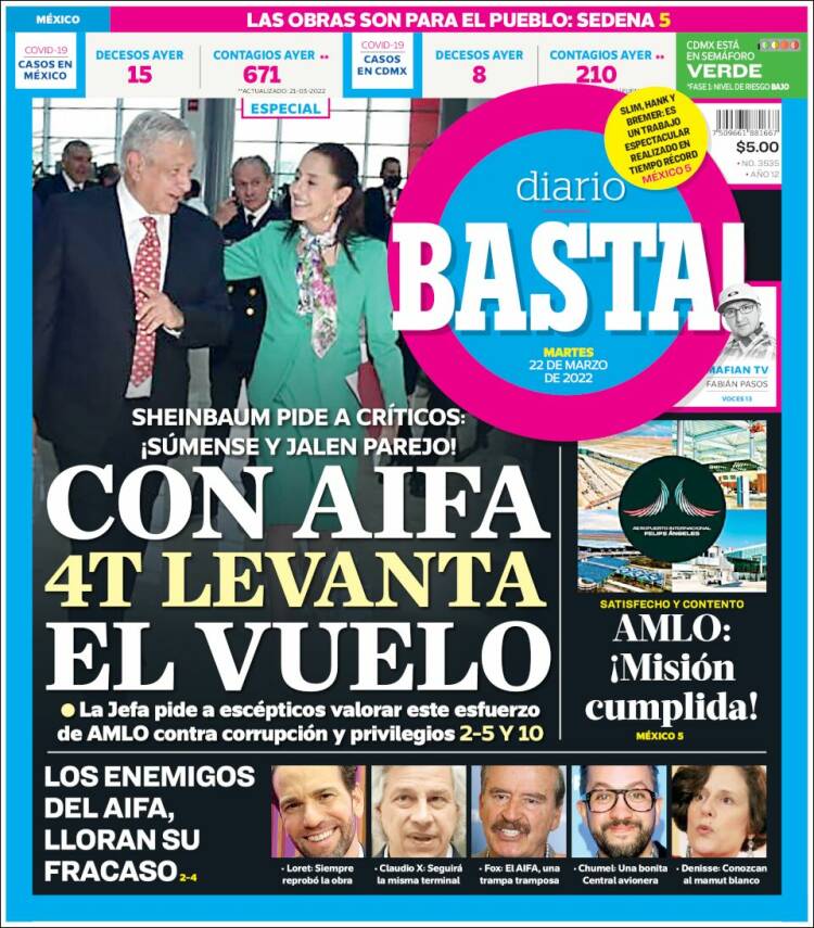 Portada de Diario Basta (M&eacute;xico)