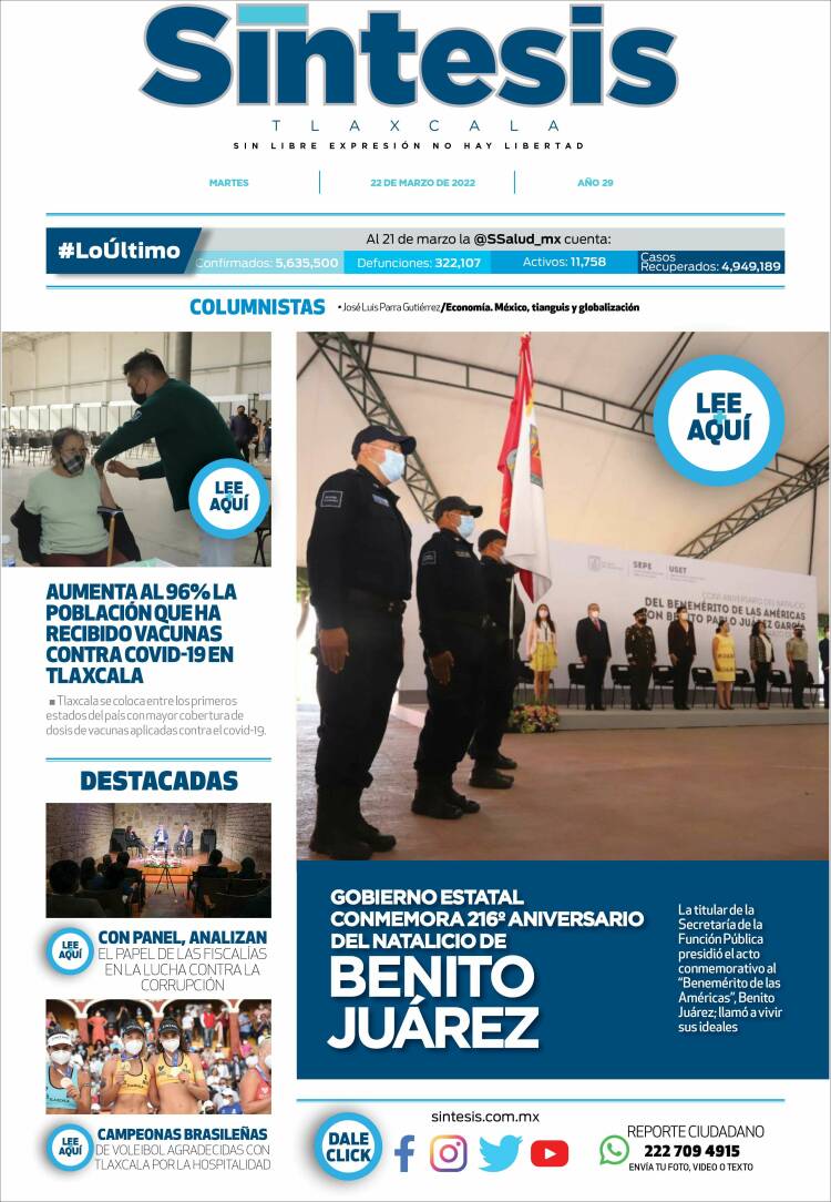 Portada de Síntesis de Tlaxcala (M&eacute;xico)