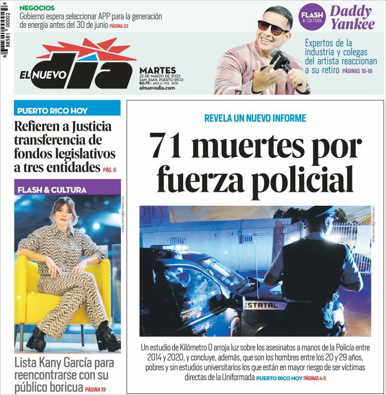 Portada de El Nuevo Día (Puerto Rico)