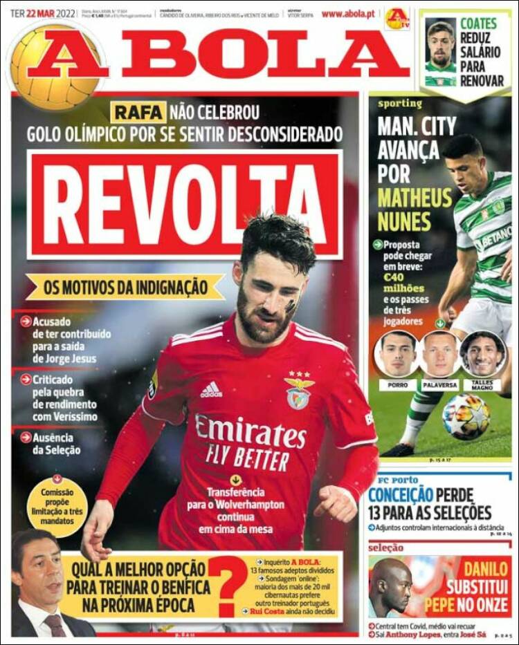 Portada de A Bola (Portugal)