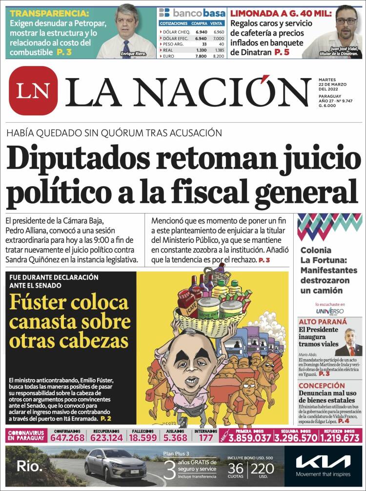 Portada de La Nación (Paraguay)