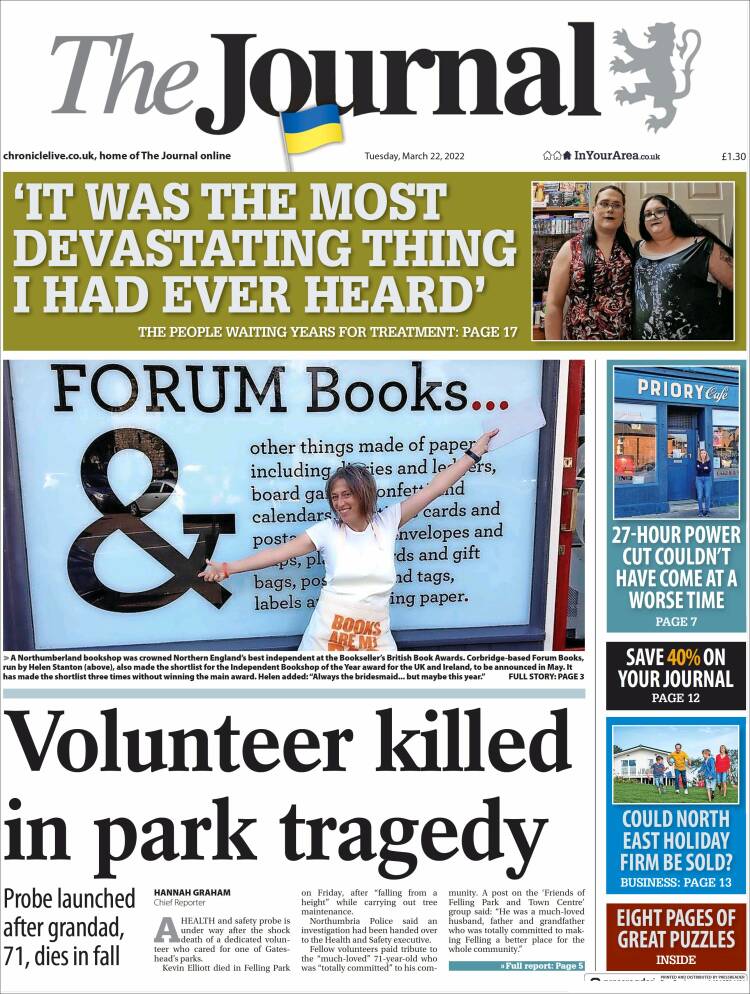 Portada de The Journal (Reino Unido)