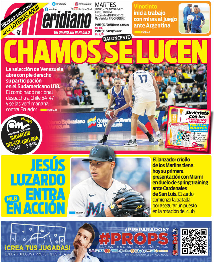 Portada de Meridiano (Venezuela)