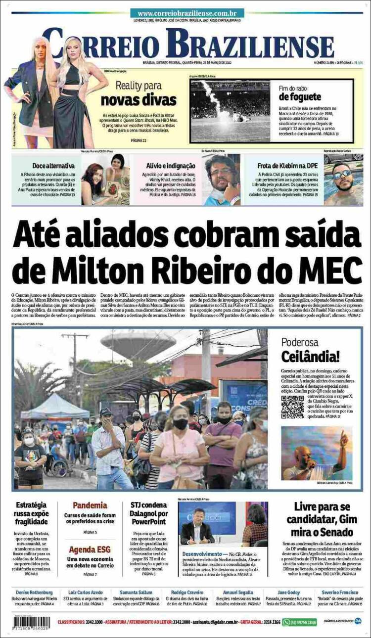Portada de Correio Braziliense (Brasil)