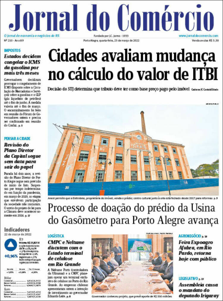 Portada de Jornal do Comércio (Brasil)
