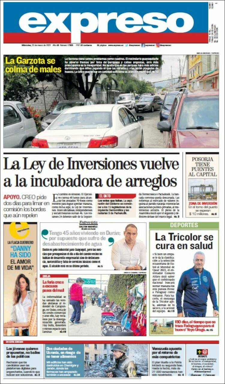 Portada de Expreso (Ecuador)